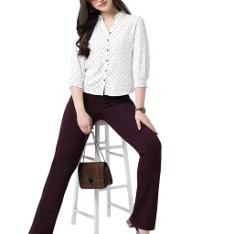 kraus Women Polka-Dot Print Slim Fit Shirt image 4