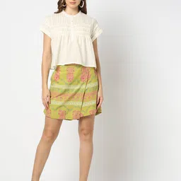 yousta Women Regular Fit Gathered Top image 4