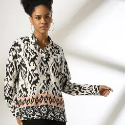 dnmx Women Animal Print Regular Fit Shirt image 4