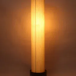 devansh Round Shaped Natural Wood Floor Lamp image 4