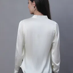 jainish Satin Shirt with Band Collar image 4