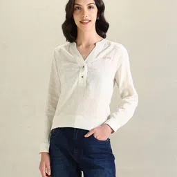 u.s. polo assn. Women Relaxed Fit Top with Brand Embroidery image 4