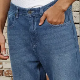 Shein Full Length Fly With Button Closure Mid Wash Jeans image 5