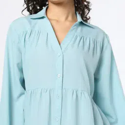 fyre rose Women A-Line Dress with Spread Collar image 4