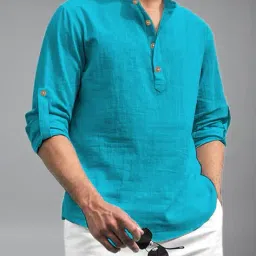 neonomad Men Slim Fit Short Kurta image 4