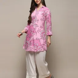 biba Lilac Rayon Straight Kurta image 5