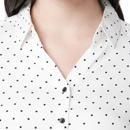 kraus Women Polka-Dot Print Slim Fit Shirt image 5