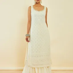 soch Embroidered Straight Kurta Set image 5