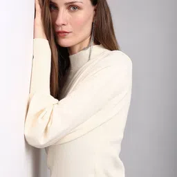 vero moda High-Neck Pullover with Bishop Sleeves image 5