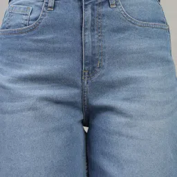 Shein Knee Length Denim Shorts with Pockets image 5