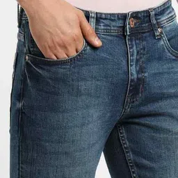 altheory by azorte Mid Wash Slim Tapered Fit Jeans image 5