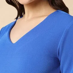 allen solly Women Patterned V-Neck A-Line Dress image 5