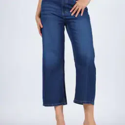 Shein Ankle Length Light Wash Straight Fit Jeans-picture-49