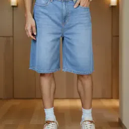 Shein Knee Length Denim Shorts with Pockets-picture-49