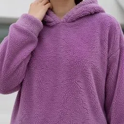 Shein Medium Length Drop Shoulder Full Sleeve Hoodie-picture-47