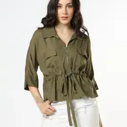 buda jeans co Women Regular Fit Spread Collar Shirt-picture-14