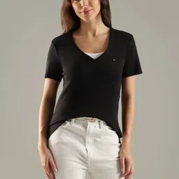 Women Fave Core Regular Fit V-Neck T-Shirt-image-54