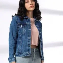 Women Regular Fit Denim Jacket-image-43