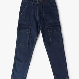 Boys Straight Fit Cargo Jeans-image-25