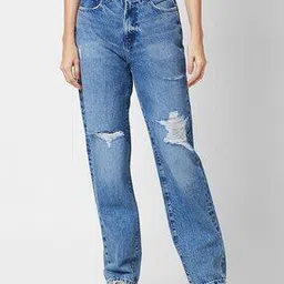 spykar Women Lightly Washed Distressed Straight Jeans-picture-11