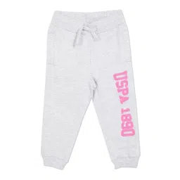 u.s. polo assn. Girls Brand Print Joggers with Drawstring Waist image 1
