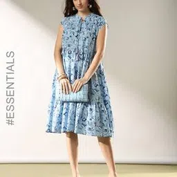 nyrika Women Floral Print Cotton Tiered Dress-picture-50