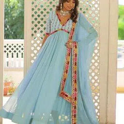 kedar fab Women Embroidered Gown Dress-picture-12