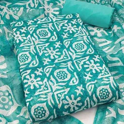 nyrika Women Floral Print 3-Piece Dress Material image 1