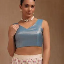 soch Women Chevron Woven Back-Open Blouse-picture-41