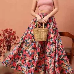 Women Floral Print Flared Palazzos-image-81