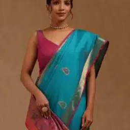 soch Women Woven Saree with Contrast Border-picture-29