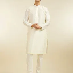 diwas by manyavar Men Printed Regular Fit Kurta with Mandarin Collar image 1