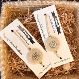 MASQ Men Set Of 2 Shree-Shubh Rakhi With Roli Chawal & Moli-picture-12