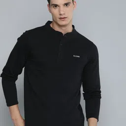 R.Code by The Roadster Life Co. Men Henley Neck Sweatshirt image 3