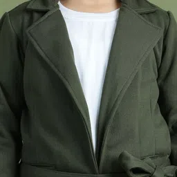 Mini & Ming Girls Notched Lapel Wrap Coat image 2