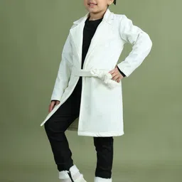 Mini & Ming Girls Knee-Length Wrap Coat Coat With Tie-Up Belt image 5
