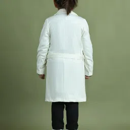 Mini & Ming Girls Knee-Length Wrap Coat Coat With Tie-Up Belt image 3