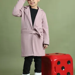 Mini & Ming Girls Single-Breasted Coat with Belt image 3