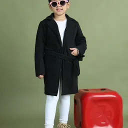 Mini & Ming Girls Notched Lapel Wrap Coat image 5
