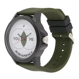 Fastrack Unisex White Printed Dial & Green Straps Analogue Watch 38024PP29 image 2