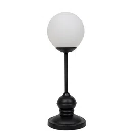 tu casa White Glass Shade Table Lamp With Iron Base image 4
