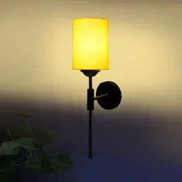 new era Antique Gold Wall Lamp with Yellow cotton shade image 3