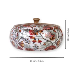 brick brown Multicolor Marigold Wood Cassarole image 2