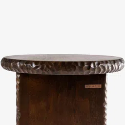 orange tree Naqsh End Table In Ribbed Finish image 5