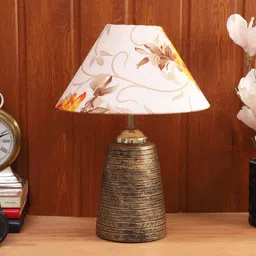 foziq Multicolor Shade Table Lamp With Brown Base image 2