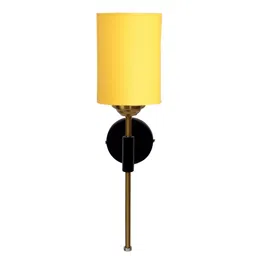 new era Antique Gold Wall Lamp with Yellow cotton shade image 4