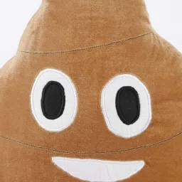 oscar home Brown Cotton Emoji Shaped Cushion image 5
