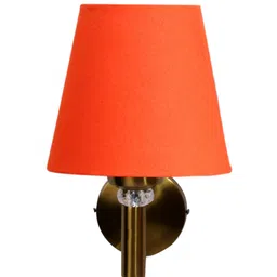 new era Antique Gold Wall Lamp with Orange cotton shade image 4