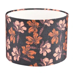 Black Color Flower Printed Table Lamp Shade by Green Girgit image 2