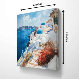 genie art Santorini Greece Mini Canvas Frame image 4